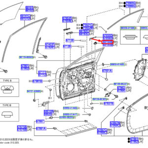 LEXUS NX MK1 Front Right Door Belt Seal 6819478020 ORIGINAL