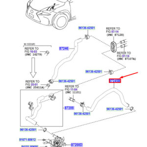 LEXUS NX MK1 Heater Water Inlet Hose 8724542440 ORIGINAL