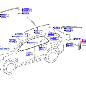 LEXUS NX MK1 Right Upper Central Pillar End Seal 6786578010 ORIGINAL