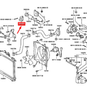 LEXUS NX MK1 Engine Coolant Pipe Gasket 1634736020 ORIGINAL