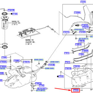 LEXUS RX MK4 Fuel Tank Bracket Spacer 7752948010 ORIGINAL