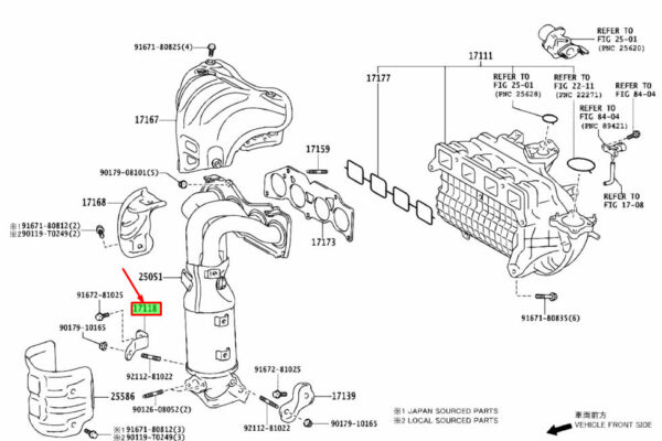 LEXUS NX MK1 Exhaust Manifold Stay 1711836020 ORIGINAL