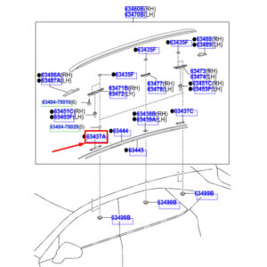 LEXUS NX MK1 Roof Carrier Seal 6343778010 ORIGINAL