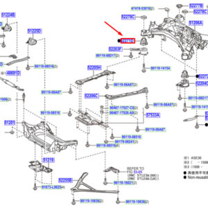 LEXUS IS MK3 Rear Suspension Member Body Front Cushion 5227130151 ORIGINAL