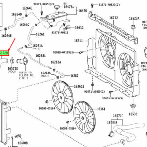 LEXUS NX MK1 Engine Radiator Hose 1657236160 ORIGINAL