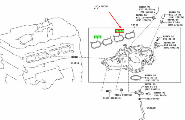 LEXUS NX MK1 Intake Manifold Gasket 1717136040 ORIGINAL