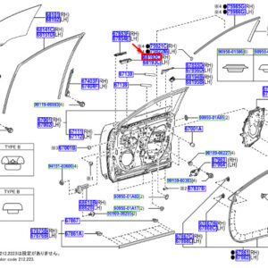 LEXUS NX MK1 Front Right Door Belt Seal 6819278010 ORIGINAL