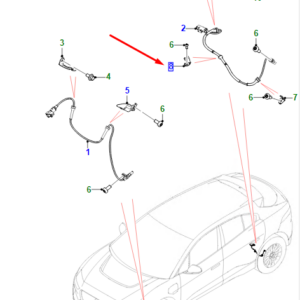 JAGUAR I-PACE X590 Rear Left ABS Cable Bracket T4K4278 ORIGINAL
