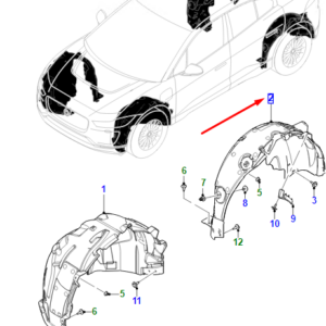 JAGUAR I-PACE X590 Rear Left Wheel Arch Liner T4K9984 ORIGINAL