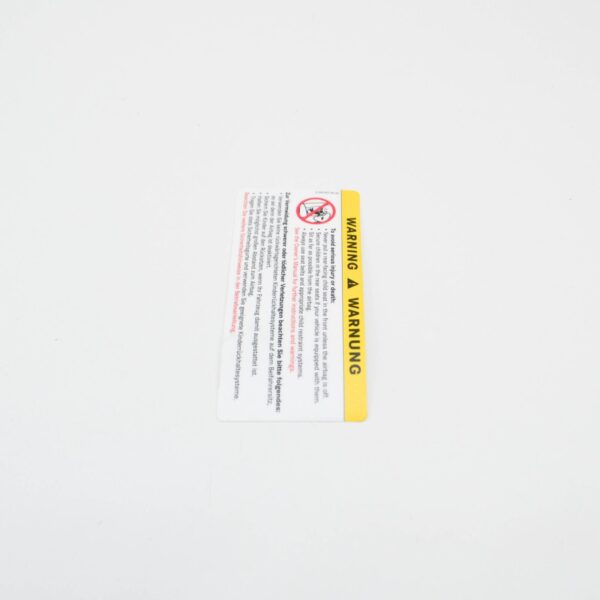 MERCEDES-BENZ ML W164 Air Bag Label A2038179620 ORIGINAL - Image 2