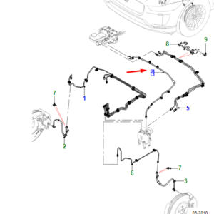 JAGUAR I-PACE X590 Centre Brake Pipe RHD T4K1305 ORIGINAL