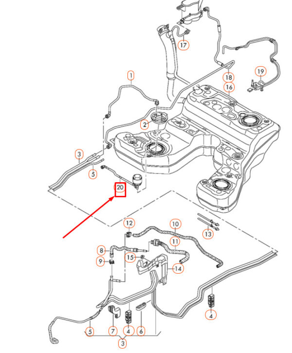 AUDI A8 D4 Fuel Filter 4H0201511A ORIGINAL - Image 4