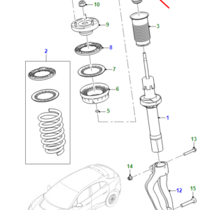 JAGUAR I-PACE X590 Front Shock Absorber Bumpstop Rubber J9D1177 ORIGINAL