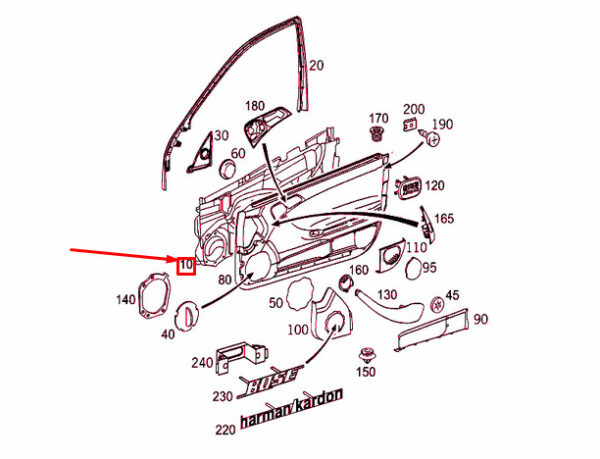 MERCEDES-BENZ C W203 Front Right Door Panelling Shell A2037270487 ORIGINAL - Image 3