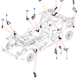 JAGUAR I-PACE X590 Rear Quarter Upper Insulator T4K8791 ORIGINAL