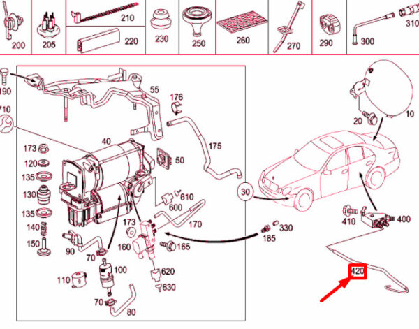 MERCEDES-BENZ E W211 Distributor To Rear Axle Left Line A2113200853 ORIGINAL - Image 4