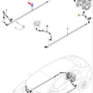 JAGUAR I-PACE X590 Under Floor Hose T4K9959 ORIGINAL