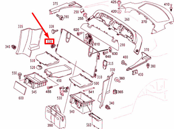 MERCEDES-BENZ SL R230 Lining Fastening Clamp A0119884678 ORIGINAL - Image 4