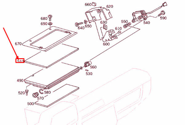 MERCEDES-BENZ G-CLASS W460 Air Guide Seal A4608370198 ORIGINAL - Image 3