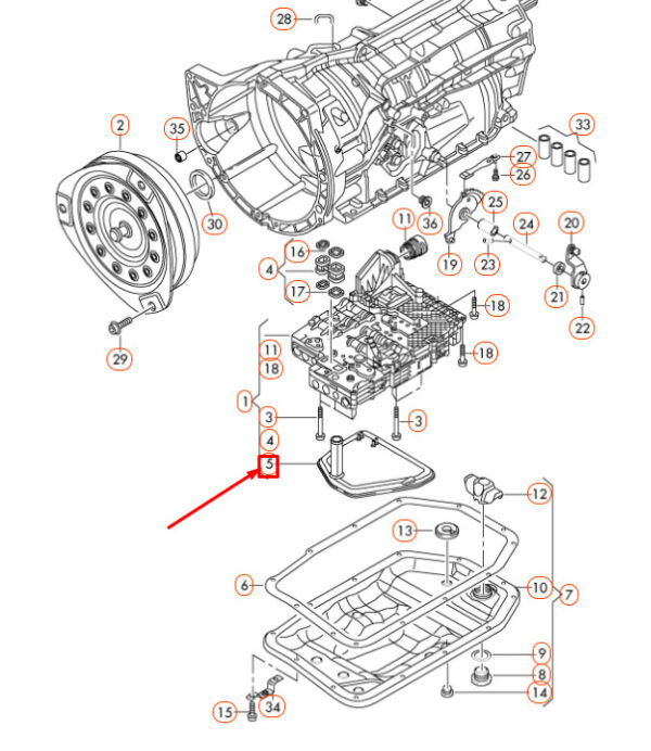 AUDI Q7 4L Oil Strainer 0AT325429 ORIGINAL - Image 4
