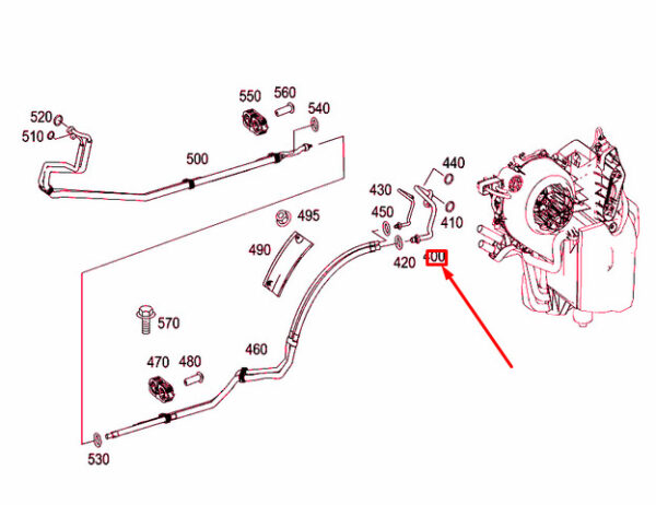 MERCEDES-BENZ R W251 Refrigerant Line A2518303515 ORIGINAL - Image 5