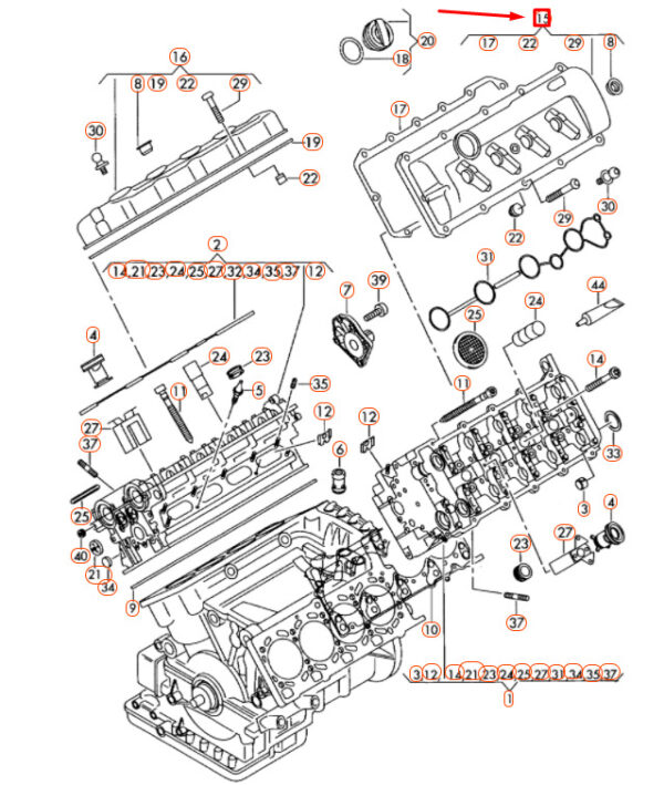 AUDI A4 B7 Left Cylinder Head Cover With Gasket 079103471AC ORIGINAL - Image 3