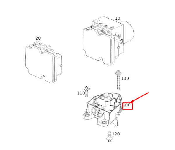 MERCEDES-BENZ S W222 ABS Hydraulic Unit Bracket LHD A2224311740 ORIGINAL - Image 3