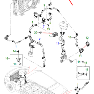 JAGUAR I-PACE X590 Valve To Radiator Inlet Hose T4K5065 ORIGINAL