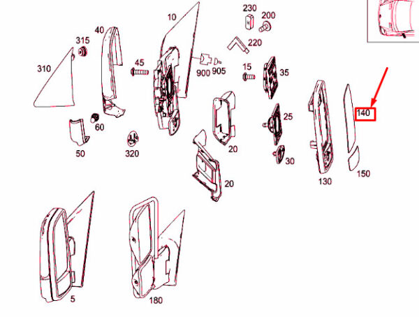 MERCEDES-BENZ SPRINTER 906 Front Left Door Mirror Glass A0028111533 ORIGINAL - Image 2