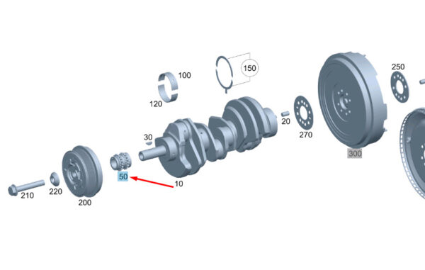 MERCEDES-BENZ S W222 Crankshaft Gear A6420501003 ORIGINAL - Image 3