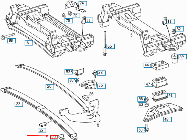 MERCEDES-BENZ SPRINTER 903 Front Spring Rubber Buffer A9013220619 ORIGINAL - Image 2