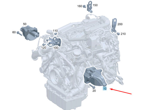 MERCEDES-BENZ S W222 Left Side Engine Carrier A6512235504 ORIGINAL - Image 3
