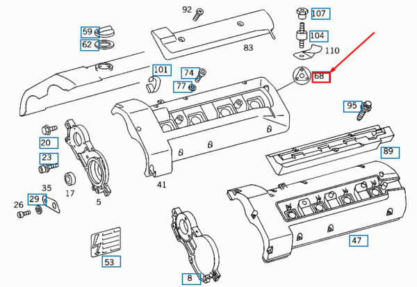 MERCEDES-BENZ SL R129 Left Cylinder Head Gasket A1190102330 ORIGINAL - Image 2