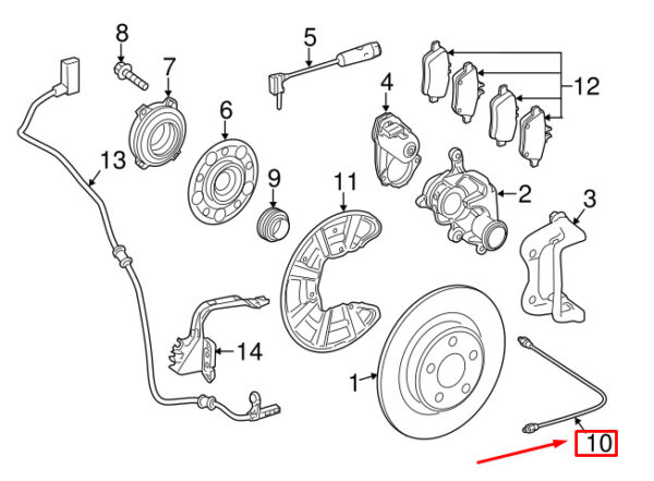 MERCEDES-BENZ SLK R172 AMG Rear Brake Hose A1724280135 ORIGINAL - Image 2