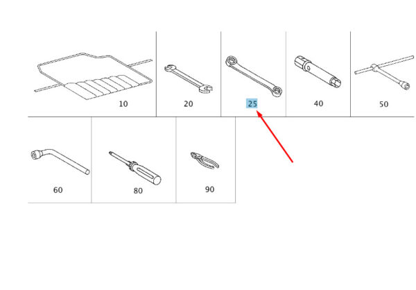 MERCEDES-BENZ G W463 Socket Wrench A9045810001 ORIGINAL - Image 3