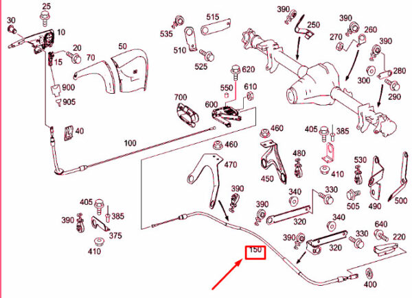 MERCEDES-BENZ SPRINTER 906 Rear Parking Brake Cable A9064206985 ORIGINAL - Image 2