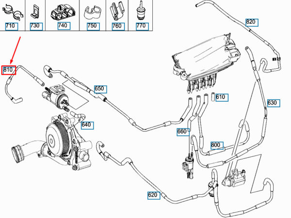 MERCEDES-BENZ SPRINTER 906 Transducer Vacuum Line A6510708532 ORIGINAL - Image 2