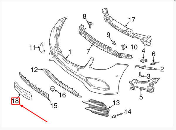 MERCEDES-BENZ E W213 Front Bumper License Plate Bracket A2138859100 ORIGINAL - Image 2