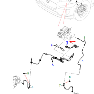 JAGUAR I-PACE X590 Modulator Brake Pipe LHD T4K16680 ORIGINAL