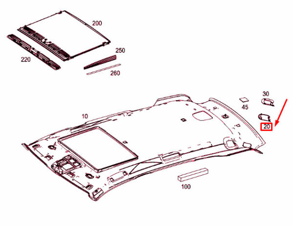 MERCEDES-BENZ GLE W166 Rear Left Loudspeaker Cover A16669400379051 ORIGINAL - Image 2
