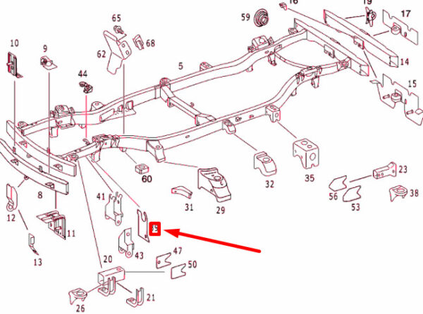 MERCEDES-BENZ ML W163 Frame Bracket A1633170340 ORIGINAL - Image 3