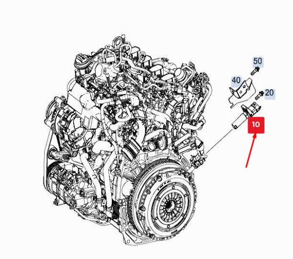 MERCEDES-BENZ GLE W167 Crankshaft Position Sensor A6549050100 ORIGINAL - Image 2