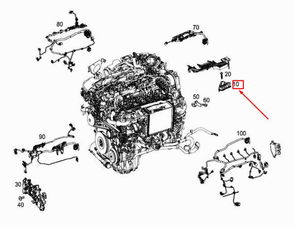 MERCEDES-BENZ S W222 Engine Electricity Distributor A0065454601 ORIGINAL - Image 2