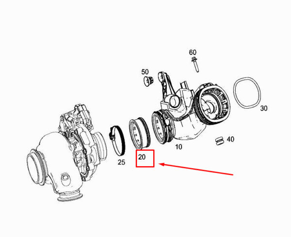 MERCEDES-BENZ S W222 Clean Air Line Compensation Ring A6560940051 ORIGINAL - Image 2