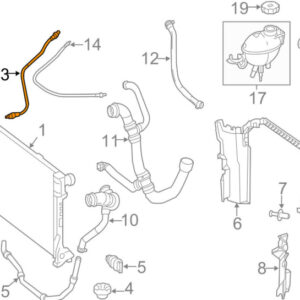 MERCEDES BENZ SL R231 Vent Line Hose A2315010925 ORIGINAL