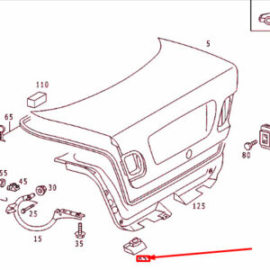 MERCEDES-BENZ CLK C208 Rear Lid Left End Stop A2107500526 ORIGINAL