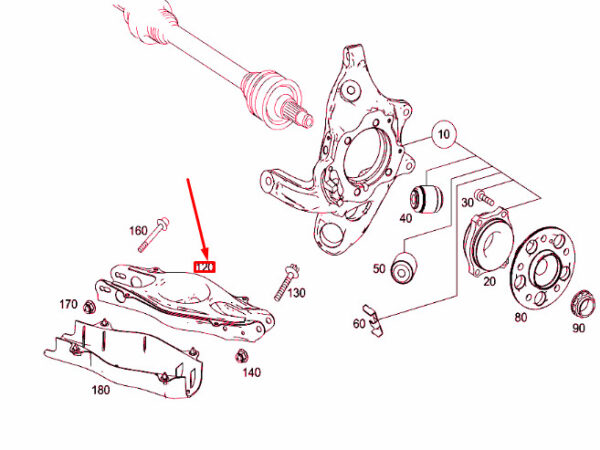 MERCEDES-BENZ E W212 Rear Axle Spring Link A2123500406 ORIGINAL
