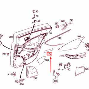 MERCEDES-BENZ CLS C218 Rear Left Door Trim Seal A2197370198 ORIGINAL