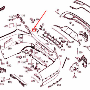 MERCEDES-BENZ C W205 Rear Bumper Tow Eye Cover A20588502249040 ORIGINAL