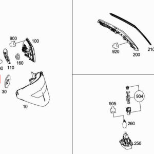 MERCEDES-BENZ E Cabrio A207 Rear Left Tail Light Covet A2078260024 ORIGINAL